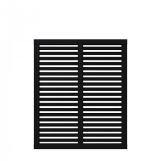 Zwart Houten Tuinscherm Harmoni 120 x 140 CM Black