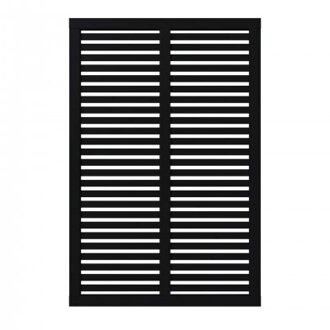 Zwart Houten Tuinscherm Harmoni 120 x 180 CM Black