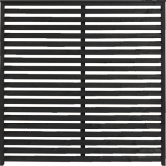 Zwart Houten Tuinscherm Kyoto 160 x 160 CM Black