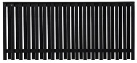 Zwart Houten Tuinscherm Nagano 180 x 80 CM Black