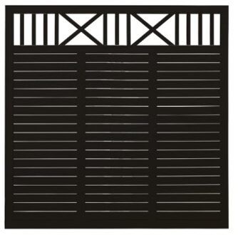 Zwart Houten Tuinscherm Nostalgi 180 x 180 CM Black