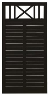 Zwart Houten Tuinscherm Nostalgi 90 x 180 CM Black