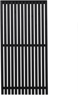 Zwart Houten Tuinscherm Sendai 90 x 180 CM Black