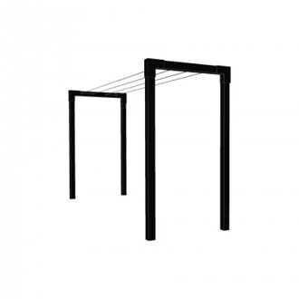 Zwart Houten Waslijnpalen Cubic - Model 2 Black