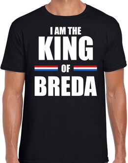 Zwart I am the King of Breda t-shirt - Koningsdag shirt voor heren L