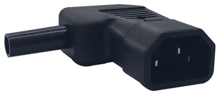 Zwart Iec320 C13 C14 Pdu Ups Elleboog Bedrading Connector Assembleren Stopcontact Installeren Inline Kabel Ac Stekker Netsnoer Elektrische Aansluiting 10a