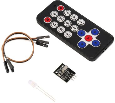 Zwart In Stockinfrared 17-Key Ir Draadloze Afstandsbediening Ontvanger Module Kit Voor Arduino