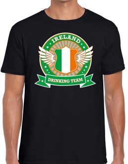 Zwart Ireland drinking team t-shirt heren L