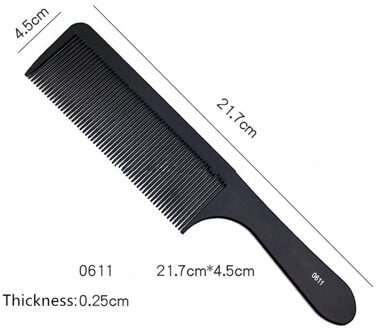 Zwart Kappers Kapper Salon Carbon Kammen Hittebestendige Haar Snijgereedschap Snijden Kam Carbon Antistatische Kam 0611