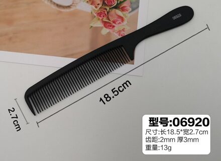 Zwart Kappers Kapper Salon Carbon Kammen Hittebestendige Haar Snijgereedschap Snijden Kam Carbon Antistatische Kam 06920