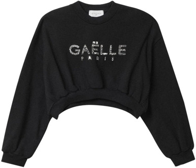 Zwart Katoenen Sweatshirt Set Vrouwen Gaëlle Paris , Black , Dames - M,Xs