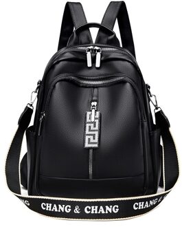 Zwart Lederen Rugzakken Mode Schoudertas Vrouwelijke Rugzak Dames Rugzak Mochilas Schooltassen Voor Meisjes A-stijl