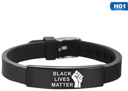 Zwart Leven Kwestie Amerikaanse Protest Ik Kan Niet Ademen Armband Vuist Silicagel Armbanden Siliconen Armbanden Mannen Vrouwen Sieraden BL5867H01