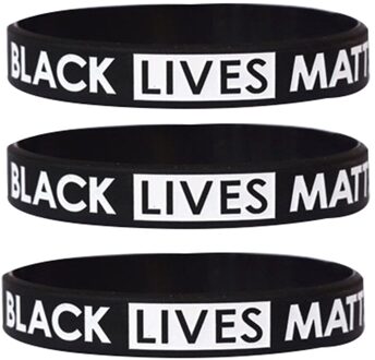 Zwart Leven Kwestie Polsbandjes Zwart Siliconen Armband Ik Kan Niet Ademen Protest Rubber Armbanden
