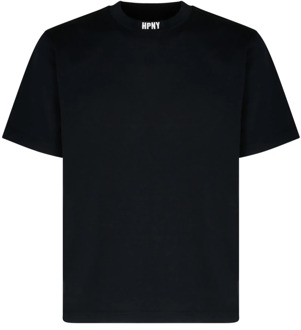 Zwart Logo Patch T-Shirt Heron Preston , Black , Heren - S,Xs