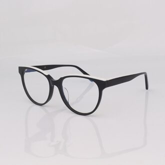 Zwart Met Wit Twee Kleur Optische Frame Cat Eye Vrouwen Mode Brillen