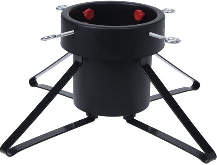 Zwart metal/plastic en kerstboomvoet voor kerstboom stamdikte tot 11 cm - Kerstboom standaarden