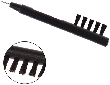 Zwart Mini Reinigingsborstel Voor Hoortoestellen En Oortelefoon Oor Care Cleaning Staven Met Lus En Magneet Abs & Nylon materiaal