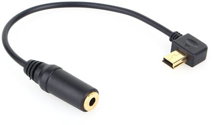Zwart Mini USB naar 3.5mm Microfoon Mic Adapter Transfer Kabel draad voor GoPro Hero 3 3 + 4 voor Sport Digitale Camera