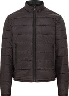 Zwart omkeerbaar leren bomberjack voor heren - Raufoss - maat