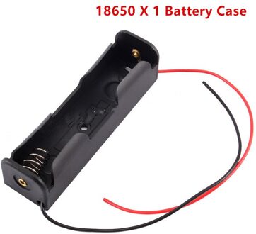 Zwart Plastic 1X2X3X4X18650 Batterij Storage Box Case 1 2 3 4 Slot manier Diy Batterijen Clip Houder Container Met Draad Lood Pin X1 Slot