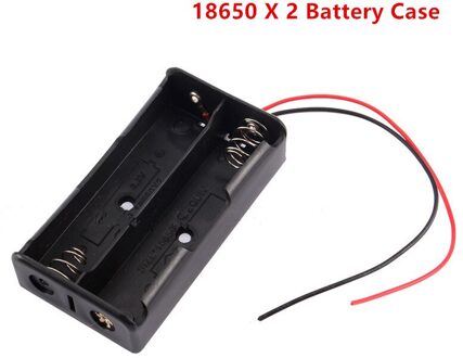 Zwart Plastic 1X2X3X4X18650 Batterij Storage Box Case 1 2 3 4 Slot manier Diy Batterijen Clip Houder Container Met Draad Lood Pin X2 Slot