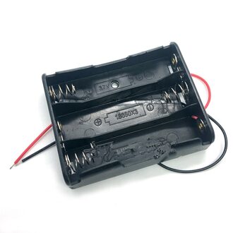 Zwart Plastic 1X2X3X4X18650 Batterij Storage Box Case 1 2 3 4 Slot manier Diy Batterijen Clip Houder Container Met Draad Lood Pin