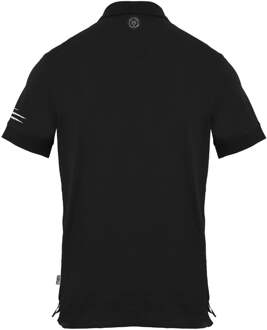 Zwart poloshirt met klein tijgerkraslogo