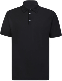 Zwart Poloshirt Tijdloze Stijl Zanone , Black , Heren - 2Xl,M
