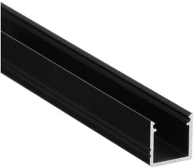 Zwart profiel (Smart 10) voor Ledstrip 230 Volt - 12 x 12 mm - 100 cm