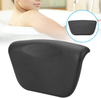 Zwart Pu Bad Kussen Spa Badkamer Accessoires Schuim Bad Badkuip Hoofdsteun Zuignap Nek Kussens Waterdicht Bad Kussen