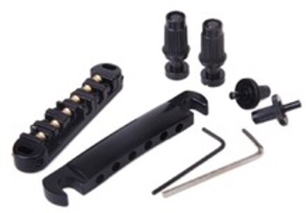 Zwart Roller Zadel Tune Brug En Staartstuk Voor Gitaar 4.5*2.3Cm