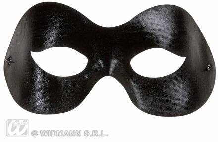 Zwart rond en groot oogmasker voor volwassenen - Maskers > Masquerade masker