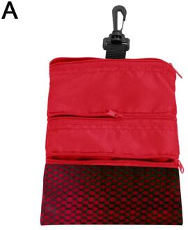 Zwart/Rood/Blauw Draagbare Golfbal Tassen Houder Rits Mesh Pouch Opslag Voor Outdoor Training Golf Accessoires supply