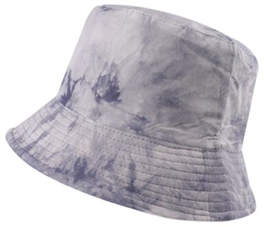 Zwart Rood Grijs Graffiti Tie-Dye Afdrukken Emmer Hoed Vrouwen Mannen Double Side Omkeerbare Hip Hop Visser Cap