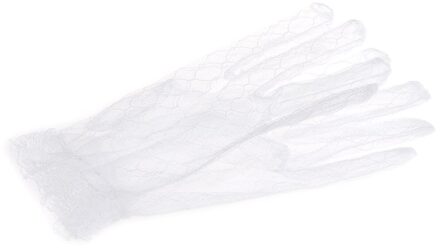 Zwart Rood Wit Ivoor Korte Kant Bruids Handschoenen Bruiloft Accessoires Party Kanten Handschoenen