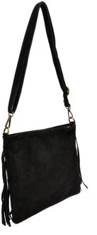 Zwart Rundleer Tas - maat