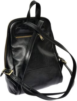 Zwart Rundleer Tas - maat