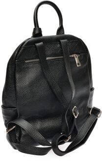 Zwart Rundleer Tas - maat