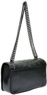 Zwart Rundleer Tas - One Size