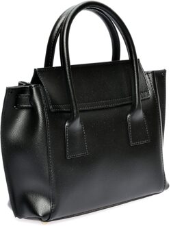 Zwart Rundleer Tas - One Size