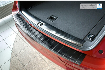 Zwart RVS Achterbumperprotector passend voor Audi Q5 2008-2012 & 2012- 'Ribs'