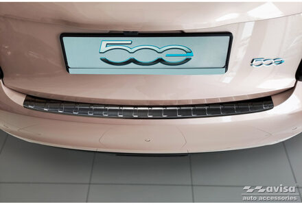 Zwart RVS Achterbumperprotector passend voor Fiat 500e... Zwart