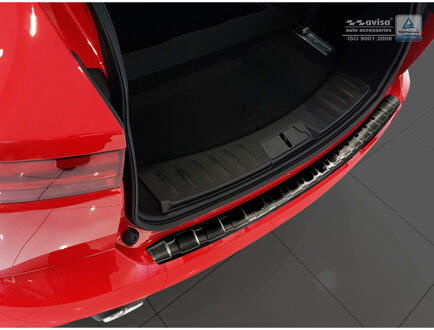 Zwart RVS Achterbumperprotector passend voor Jaguar E-Pace... Zwart