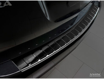 Zwart RVS Achterbumperprotector passend voor Opel Zafira C Tourer 2012-2016 & Facelift 2016- 'Ribs'