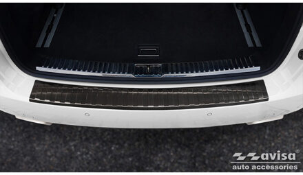 Zwart RVS Achterbumperprotector passend voor Porsche Cayenne... Zwart