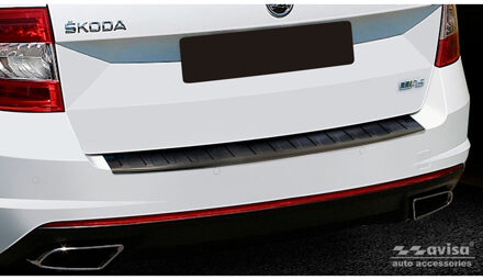 Zwart RVS Achterbumperprotector passend voor Skoda Octavia... Zwart