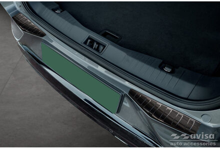 Zwart RVS Bumper beschermer passend voor Ford Mustang Mach-E 2020- 'Ribs' (2-Delig) AV245295