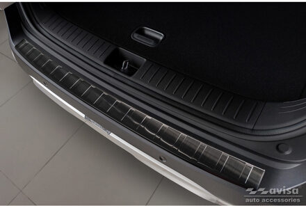Zwart RVS Bumper beschermer passend voor Kia Sportage V 2021- 'Ribs' AV245278