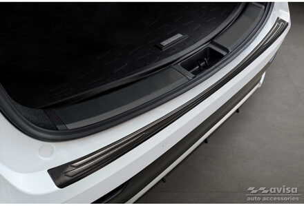 Zwart RVS Bumper beschermer passend voor Lexus NX II 2021- 'Lines' AV245343